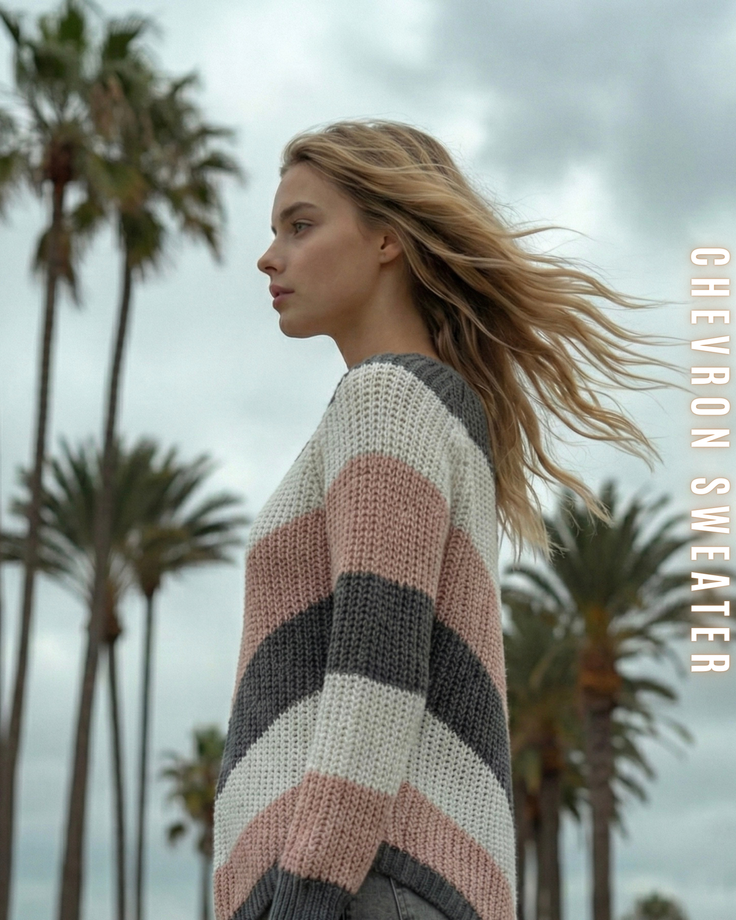 Chevron Strickpullover – V-Muster