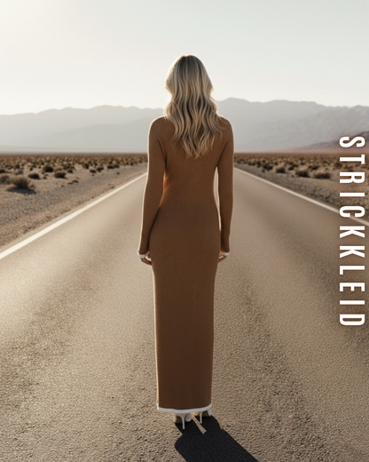Elegantes Rippstrickkleid