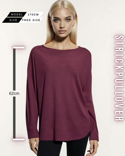 Oversized Strickpullover – Lässiger Feinstrick