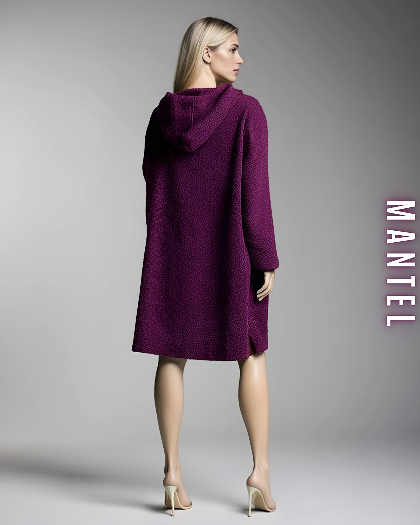 Teddy Mantel mit Kapuze