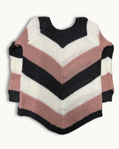 Chevron Strickpullover – V-Muster