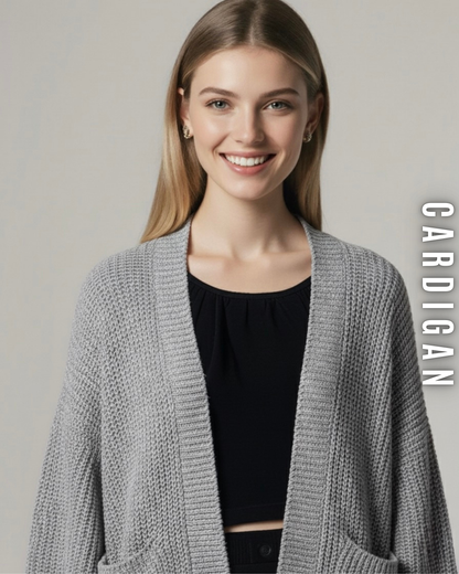 Langer Grobstrick Cardigan