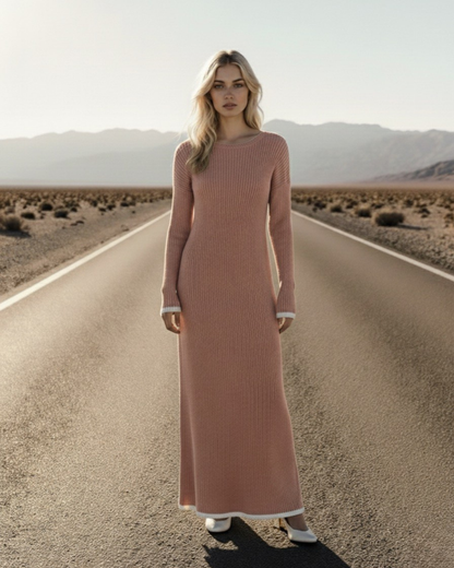 Elegantes Rippstrickkleid