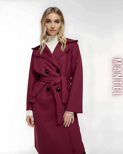 Eleganter Mantel mit Bindegürtel