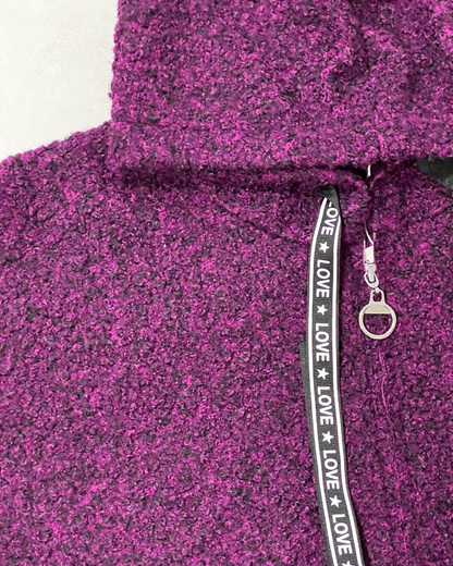 Teddy Mantel mit Kapuze