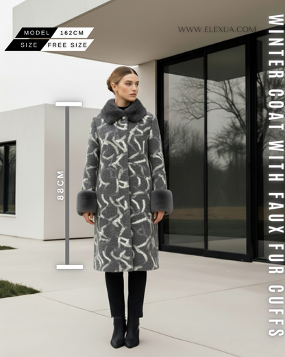 Luxus Wollmantel Midi