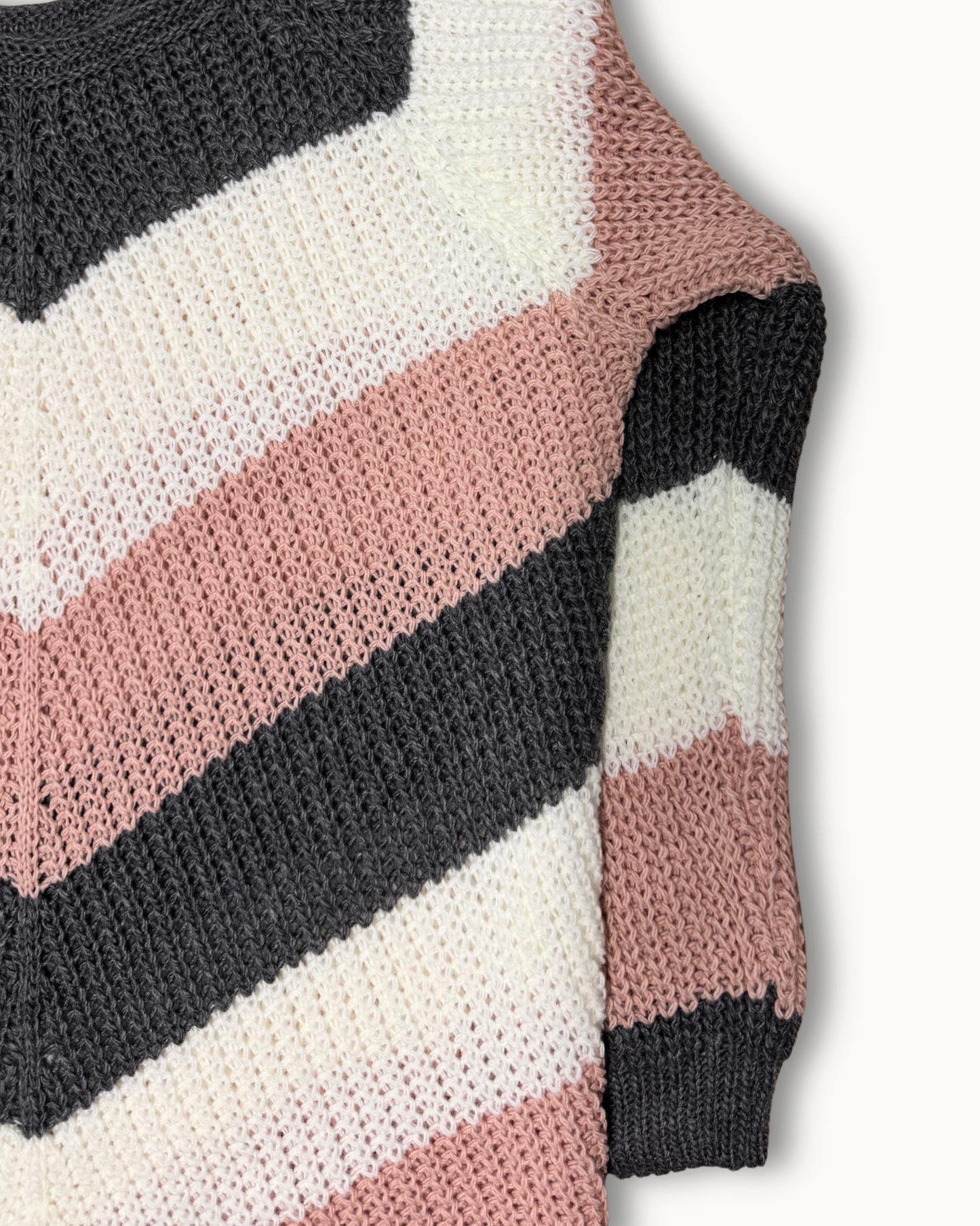 Chevron Strickpullover – V-Muster