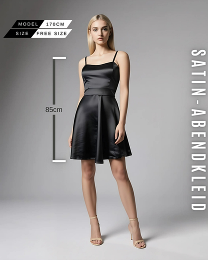 Elegantes Satin-Abendkleid mit Spaghettiträger