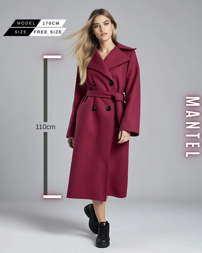 Eleganter Mantel mit Bindegürtel