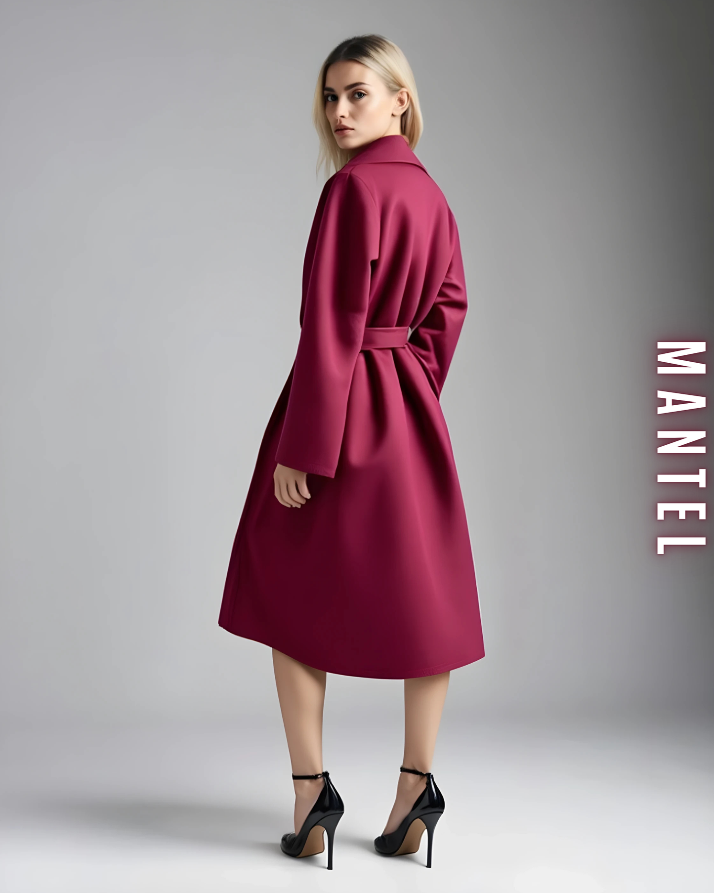 Eleganter Mantel mit Bindegürtel