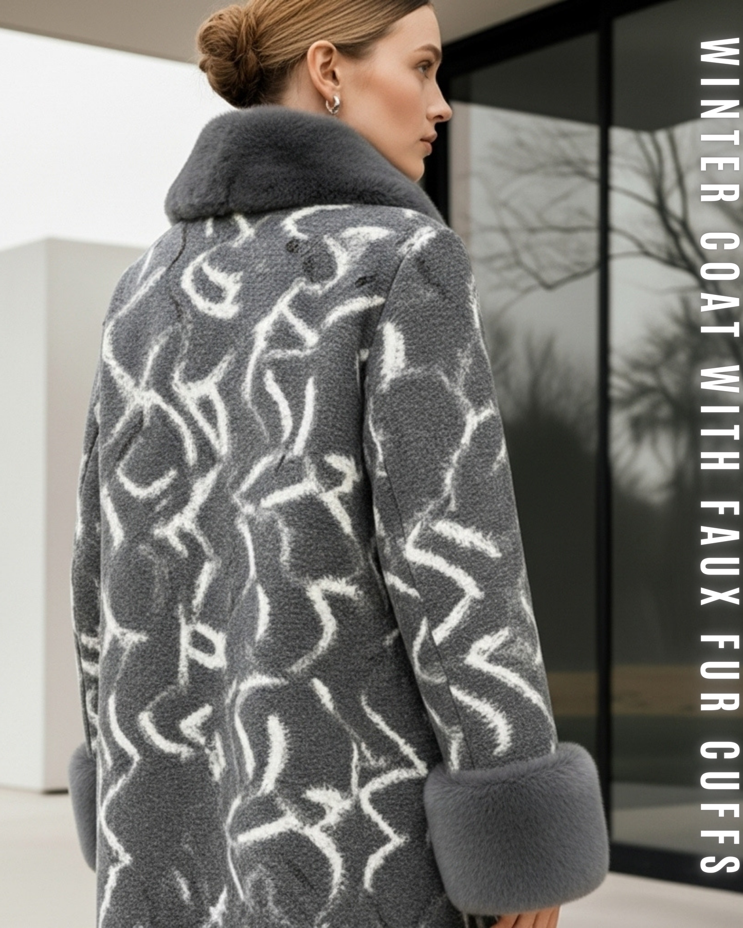 Luxus Wollmantel Midi