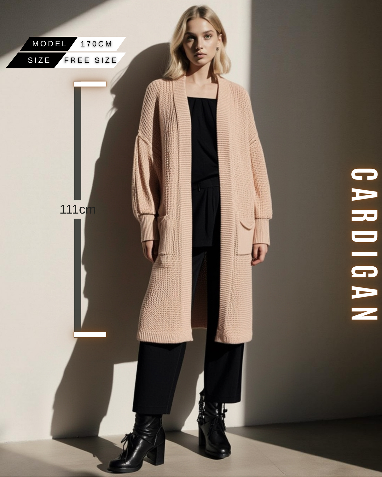 Langer Grobstrick Cardigan