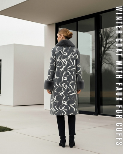 Luxus Wollmantel Midi