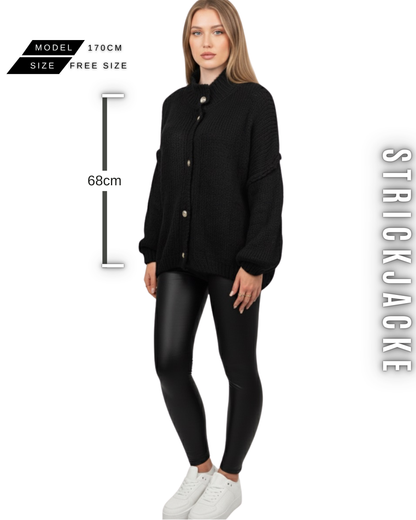 Strickjacke mit Glanzknöpfe