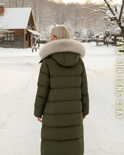 Langer Steppmantel "Arctic" - Kapuze