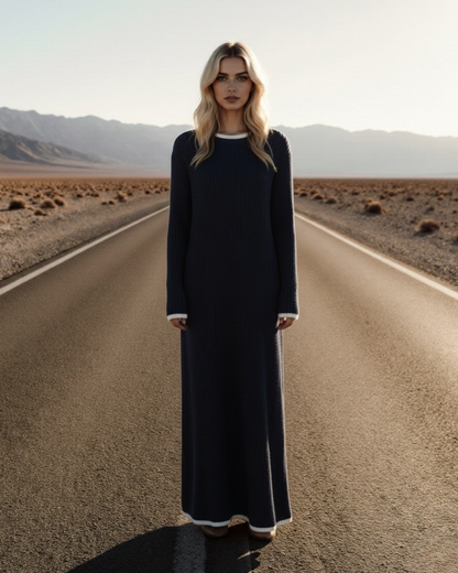 Elegantes Rippstrickkleid