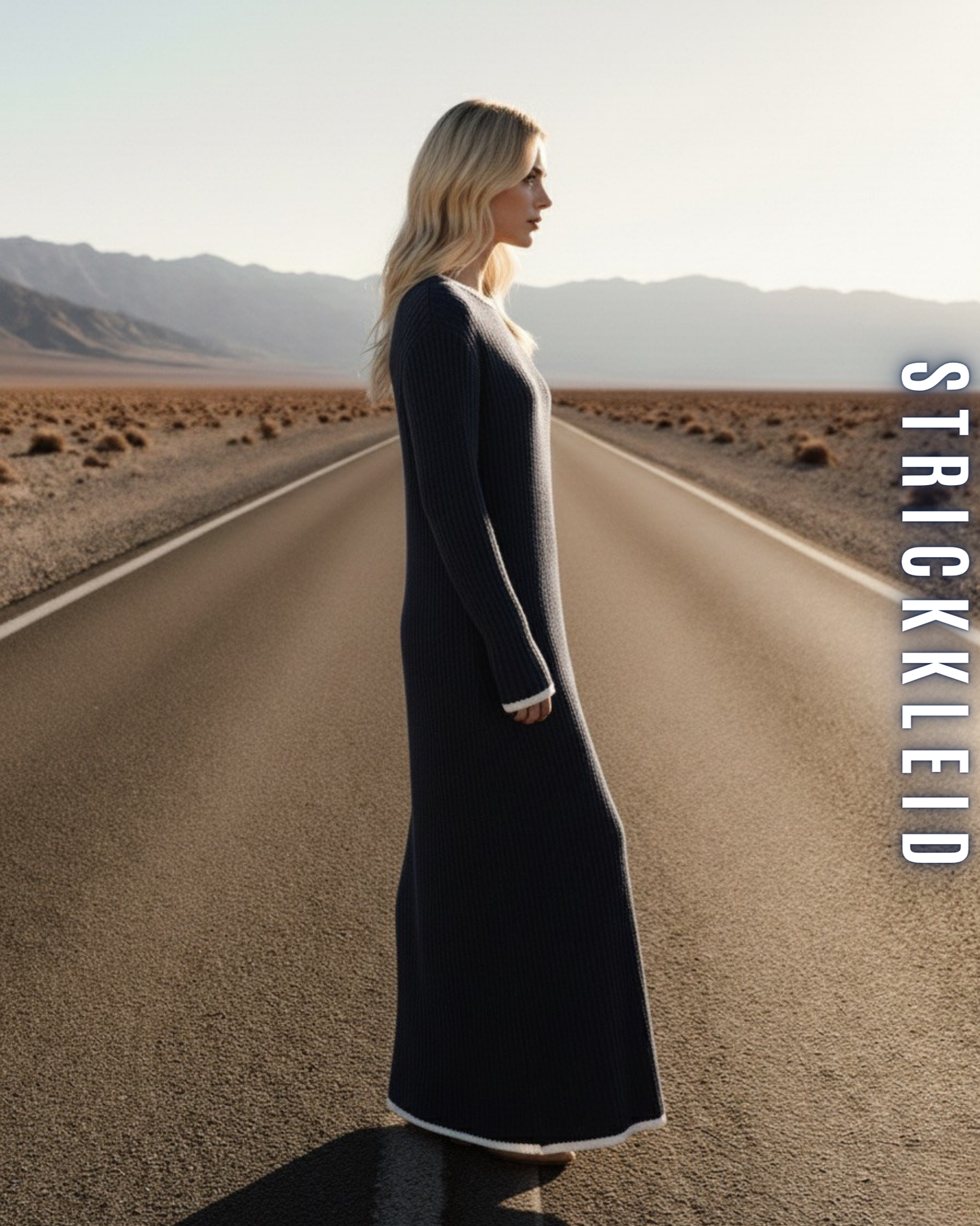 Elegantes Rippstrickkleid