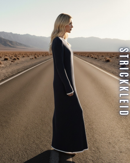 Elegantes Rippstrickkleid