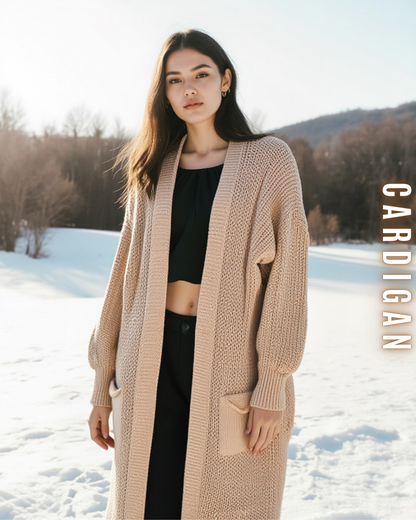 Langer Grobstrick Cardigan