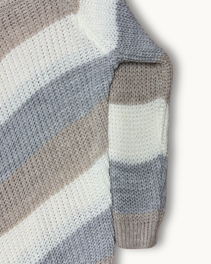 Chevron Strickpullover – V-Muster