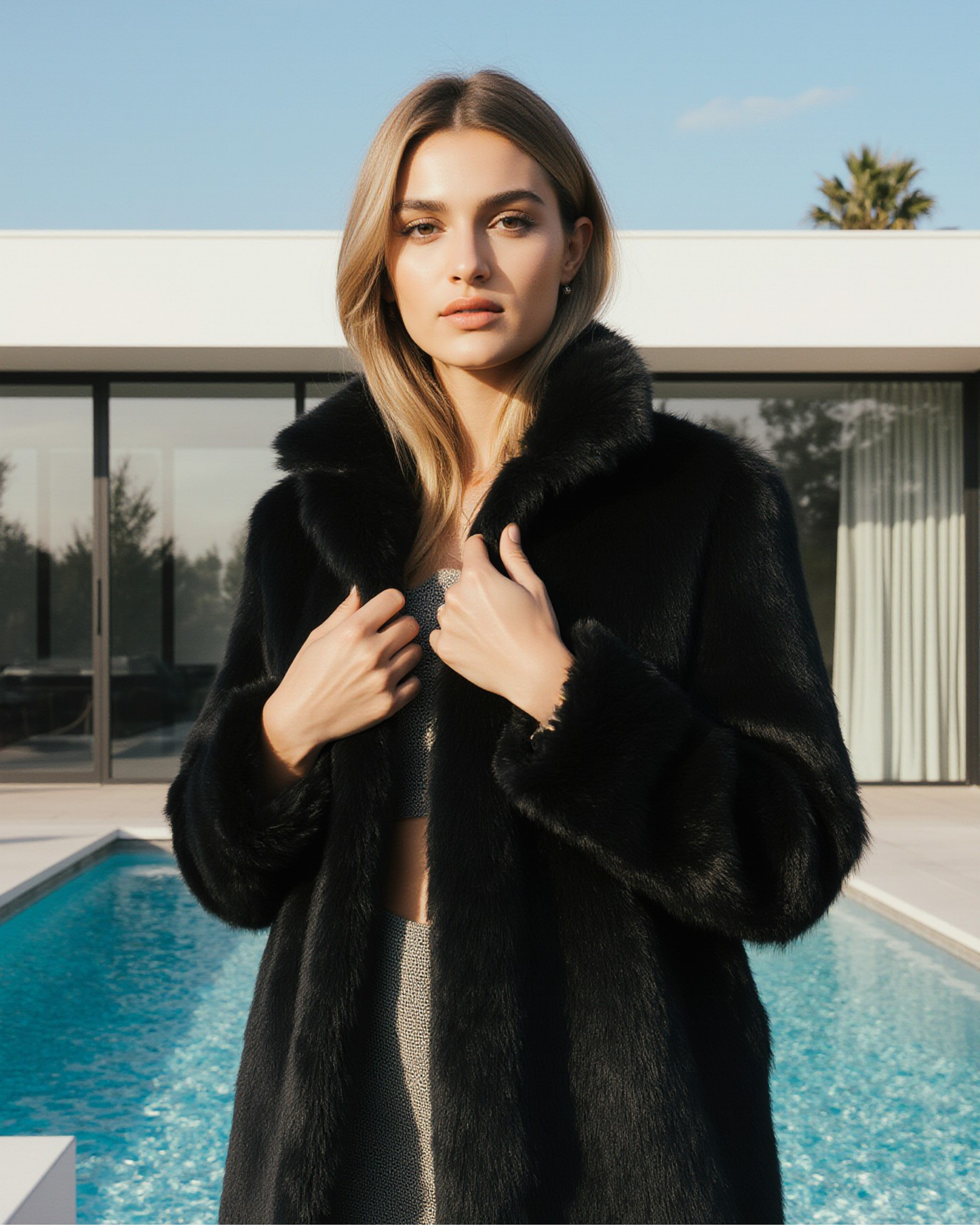 Luxiuröser Faux Fur Kurzjacke