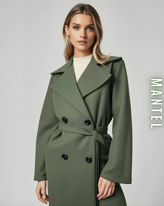 Eleganter Mantel mit Bindegürtel