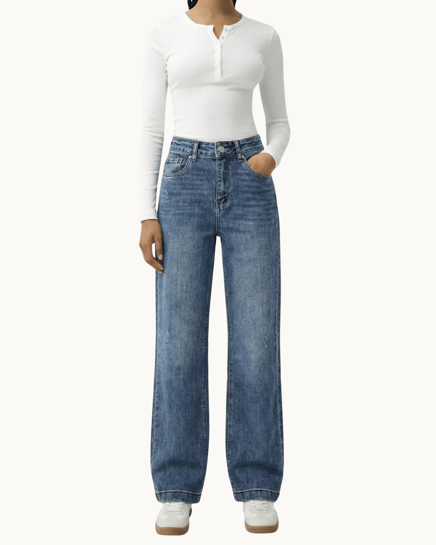 High-Waist Denim "Straight"