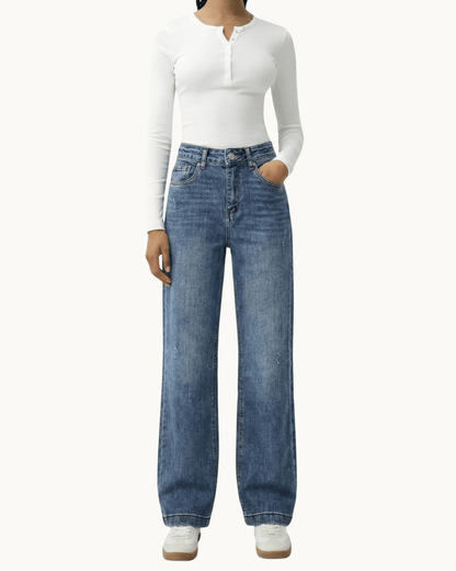 High-Waist Denim "Straight"