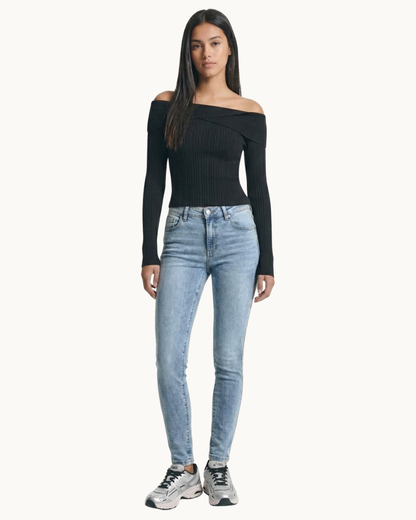 Push-Up Skinny Jeans Mid-Wash