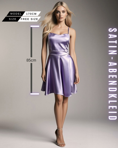 Elegantes Satin-Abendkleid mit Spaghettiträger