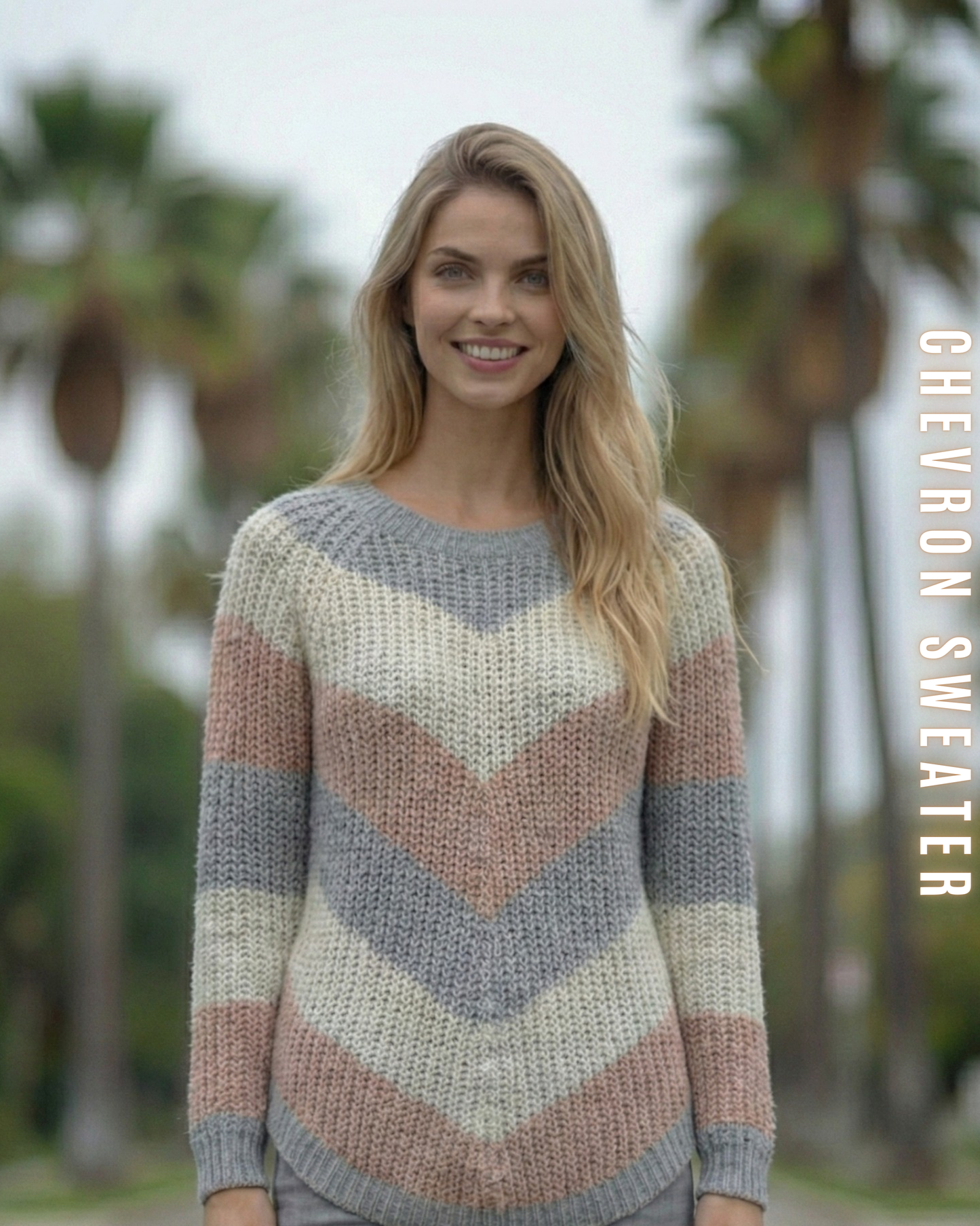 Chevron Strickpullover – V-Muster