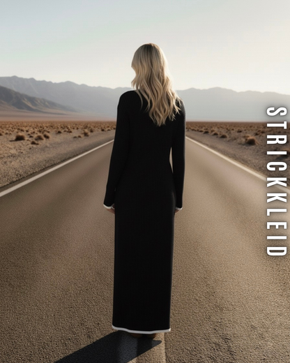 Elegantes Rippstrickkleid