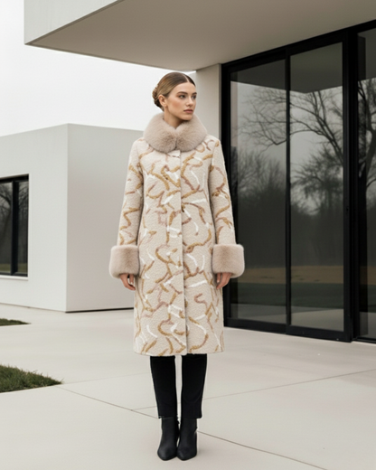 Luxus Wollmantel Midi