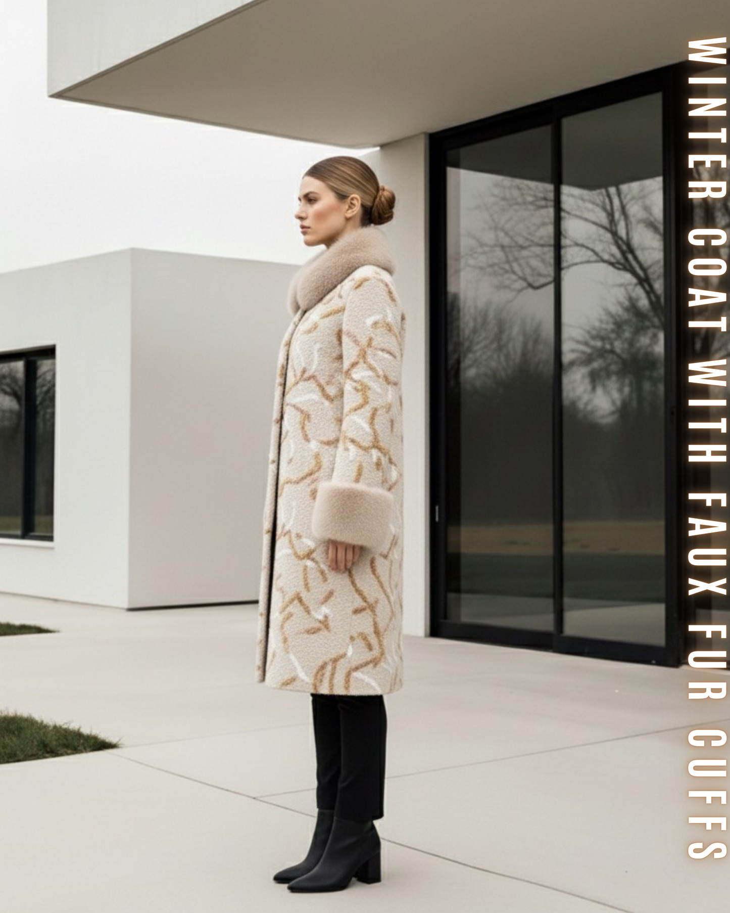 Luxus Wollmantel Midi