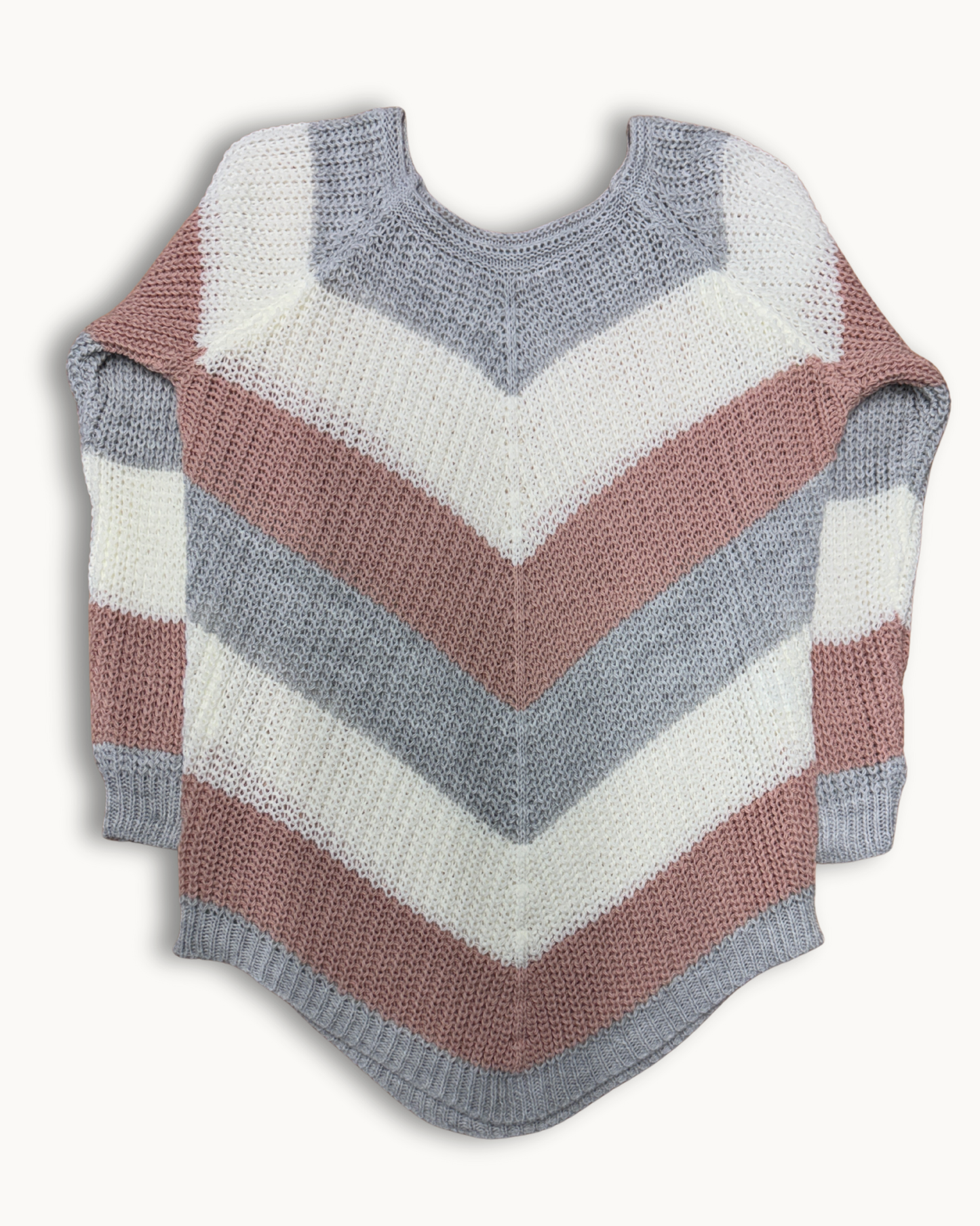 Chevron Strickpullover – V-Muster