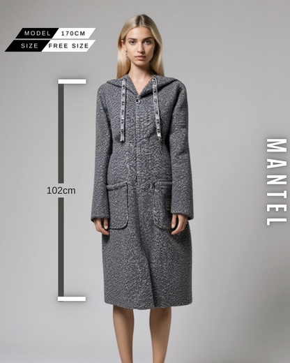 Teddy Mantel mit Kapuze