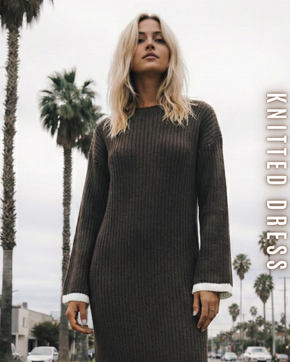Elegantes Rippstrickkleid