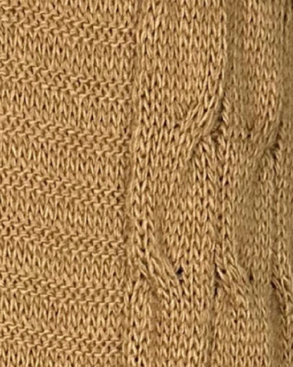 Langer Zopfstrick Cardigan mit Kapuze