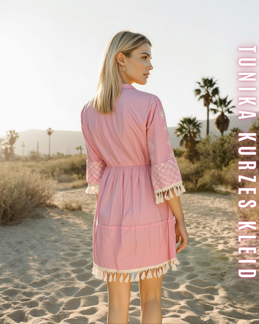 Tunika Halbeskleid mit Ethno-Details