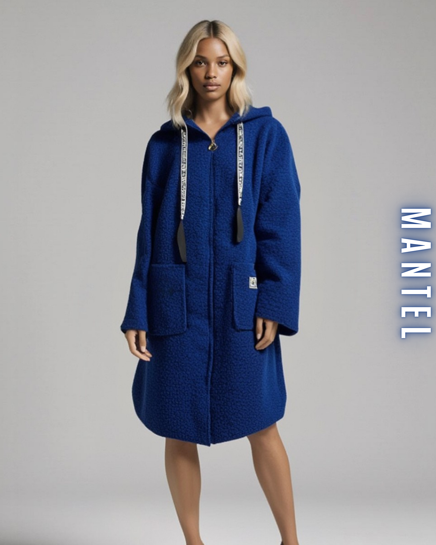 Teddy Mantel mit Kapuze