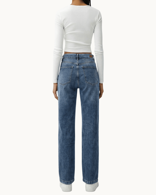 High-Waist Denim "Straight"