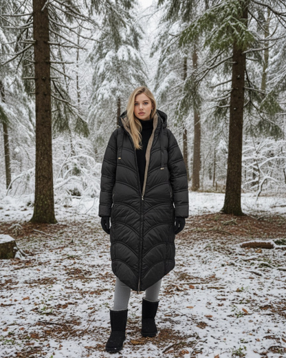 Langer Daunenmantel Winter