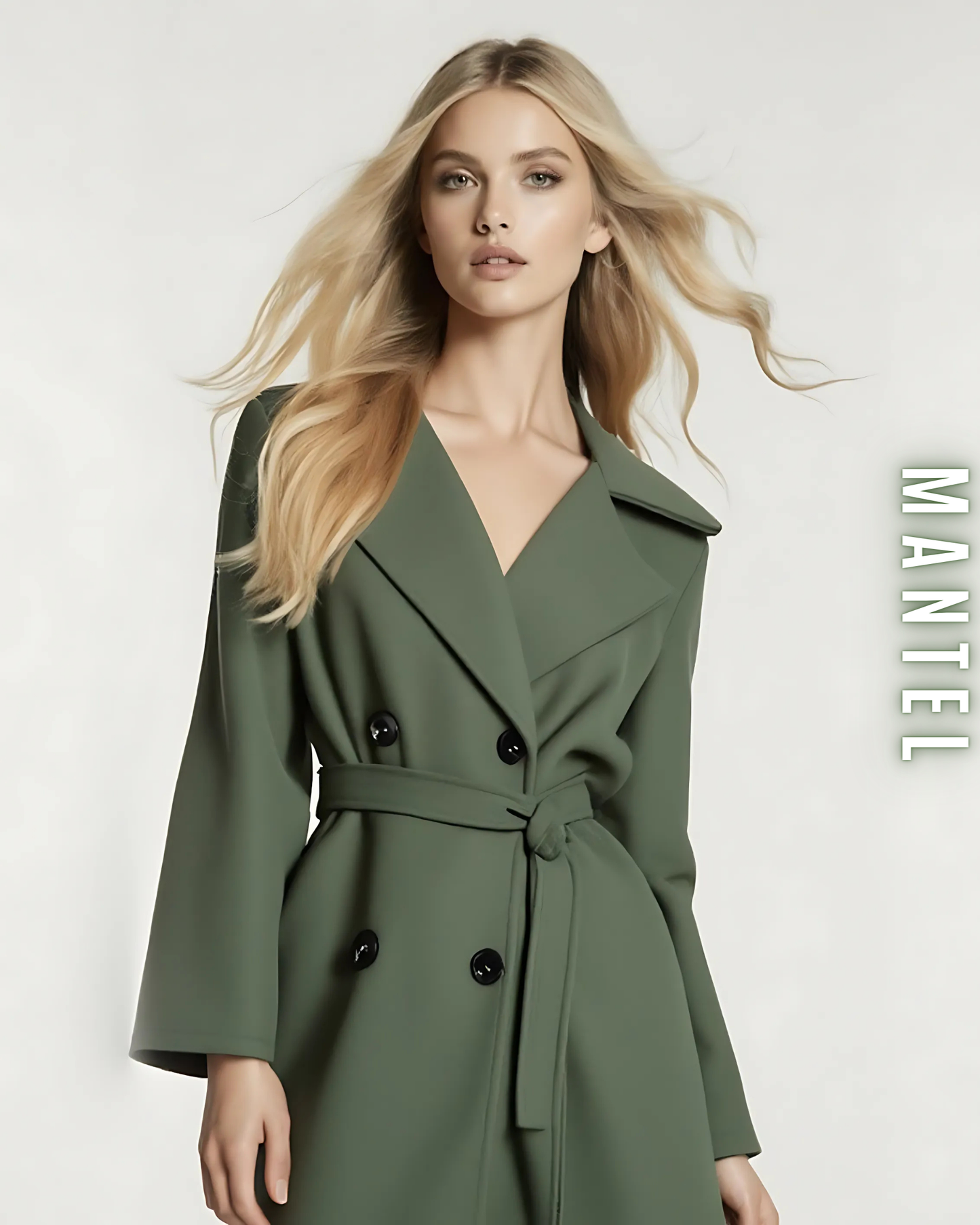 Eleganter Mantel mit Bindegürtel