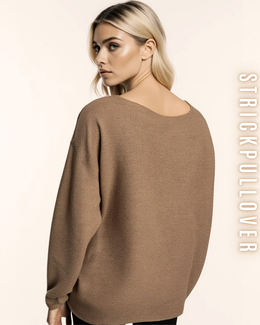 Oversized Strickpullover – Lässiger Feinstrick