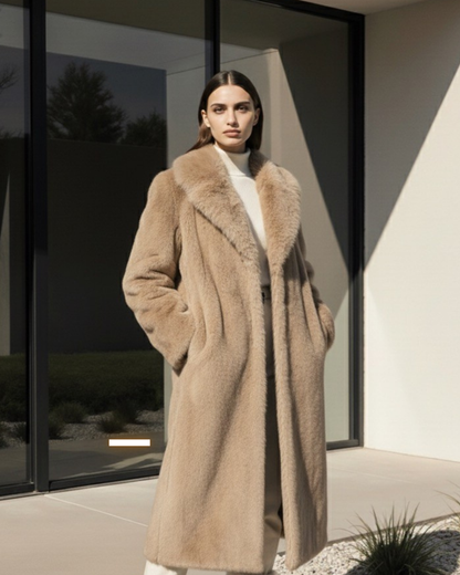 Eleganter langer Kunstpelzmantel "Soft Touch"