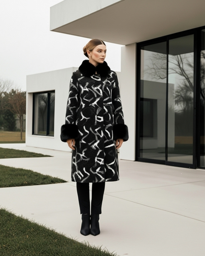 Luxus Wollmantel Midi