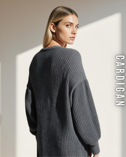 Langer Grobstrick Cardigan