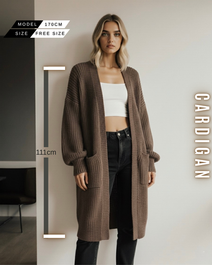 Langer Grobstrick Cardigan