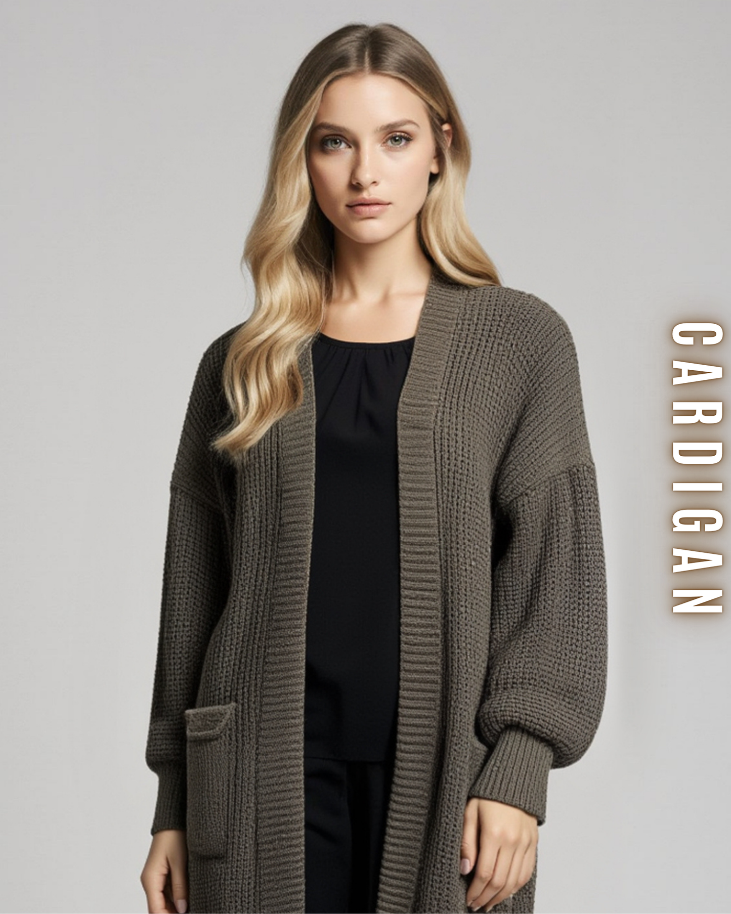 Langer Grobstrick Cardigan