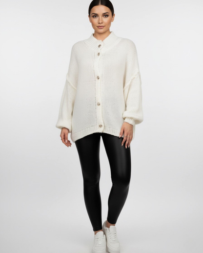 Strickjacke mit Glanzknöpfe